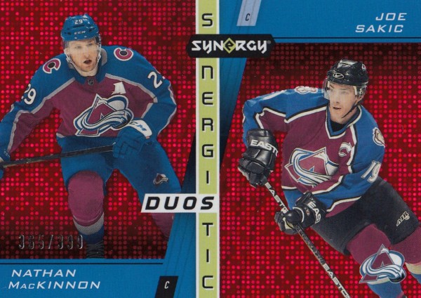 insert karta MacKINNON/SAKIC 21-22 Synergy Synergistic Duos Stars and Legends Red /399